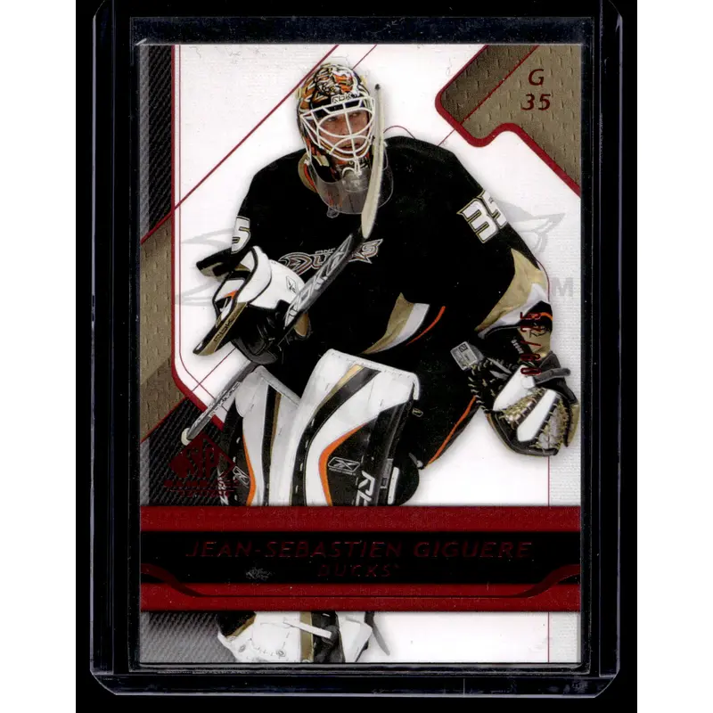 2008-09 Upper Deck SP Game Used Edition - Platinum - Jean-Sebastien Giguere #5 /25