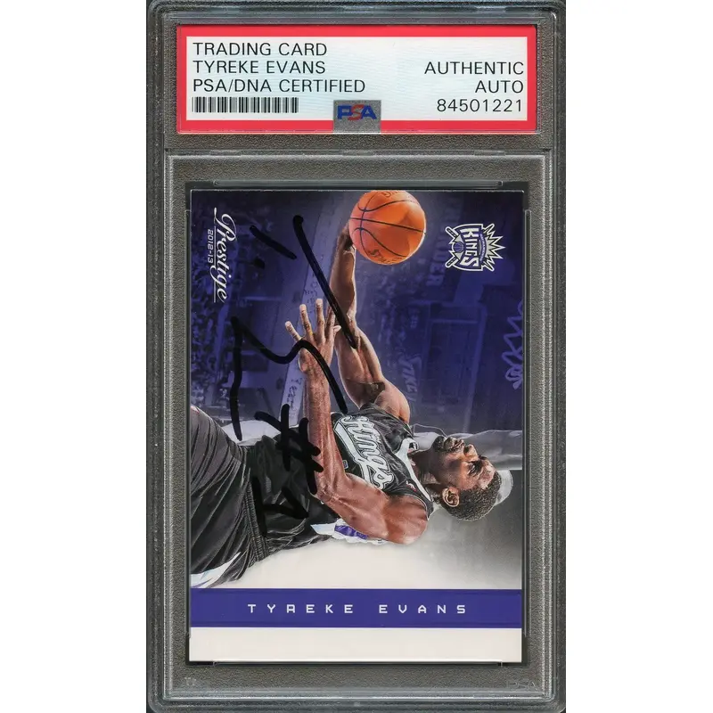 2012-13 Panini Prestige #44 Tyreke Evans Signed Card AUTO PSA Slabbed Kings