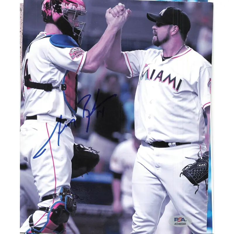 JOHN BUCK Signed 8x10 Photo PSA/DNA Miami Marlins Autographed