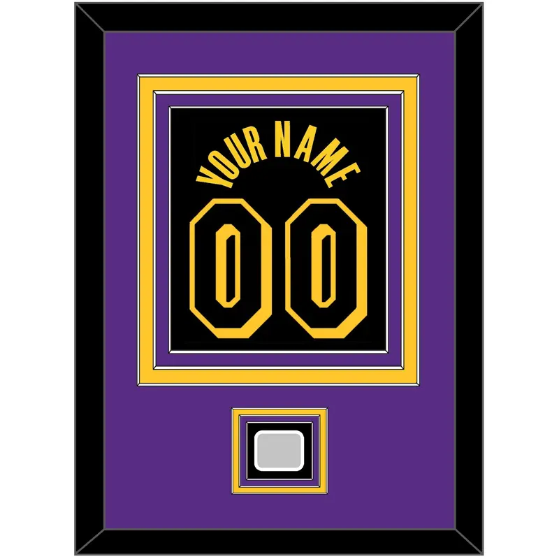 Los Angeles Name & Number With Champions Patch - Black Mamba (2017-2018, 2020) - Triple Mat 3