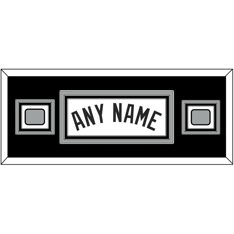 San Antonio Name With 2 Finals Patches - Home White (1989-2002) - Triple Mat 4