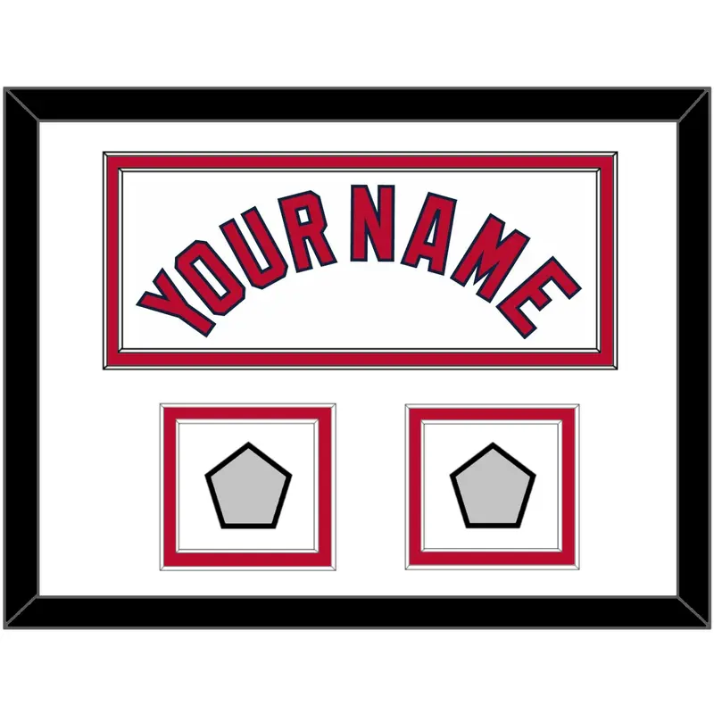 St. Louis Name & 2 World Series Champions Patches - Home White (2006-2012) - Double Mat 1