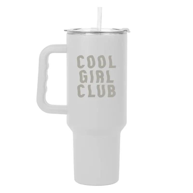 Just a Girl Cool Girl Cub 40oz Powder Coat Tumbler