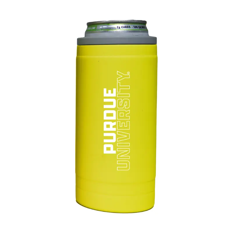 Purdue 12oz Cru Stacked Soft Touch Slim Coolie