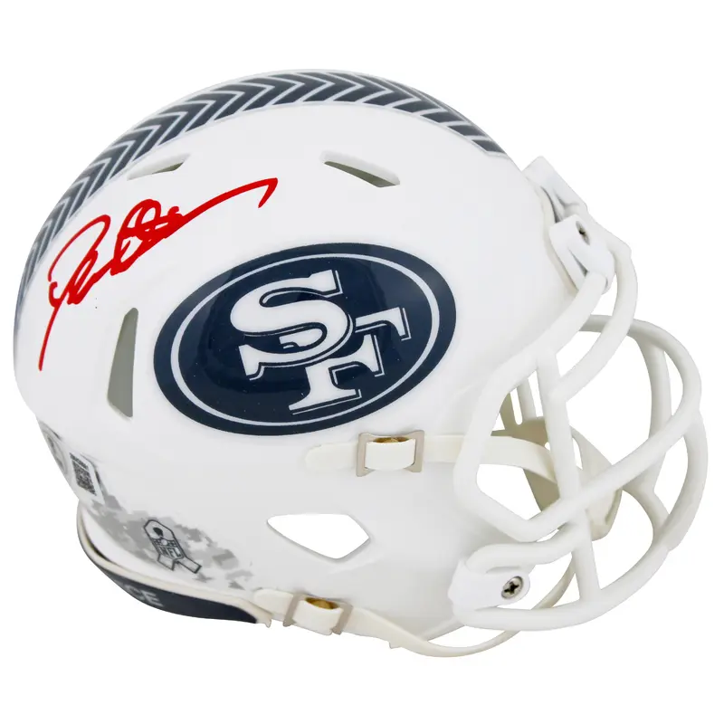 49ers Deion Sanders Signed Salute To Service III Speed Mini Helmet BAS Witnessed