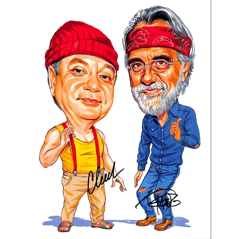 Cheech Marin & Tommy Chong Up in Smoke Authentic Signed 8.5x11 Photo BAS #F09191