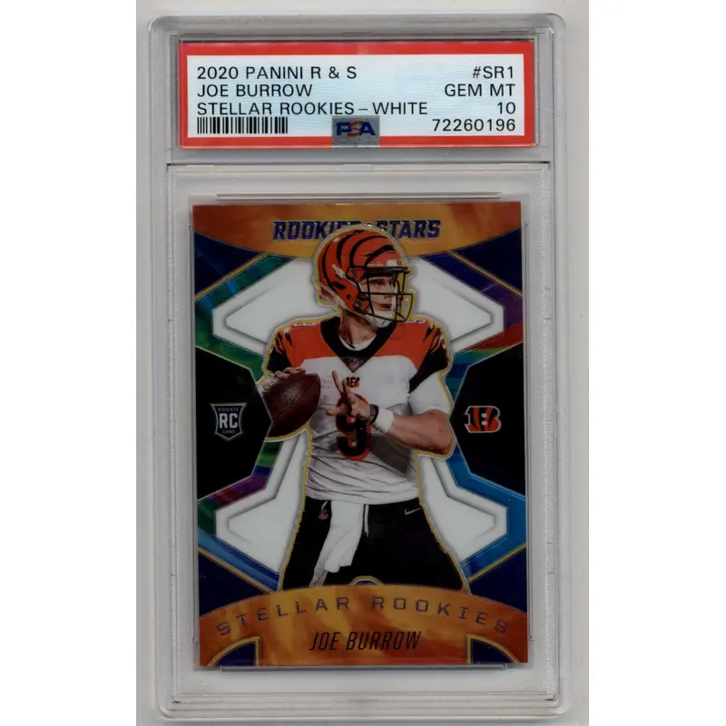 Joe Burrow 2020 Rookie and Stars #SR1 Stellar Rookies White PSA 10 Gem Mint