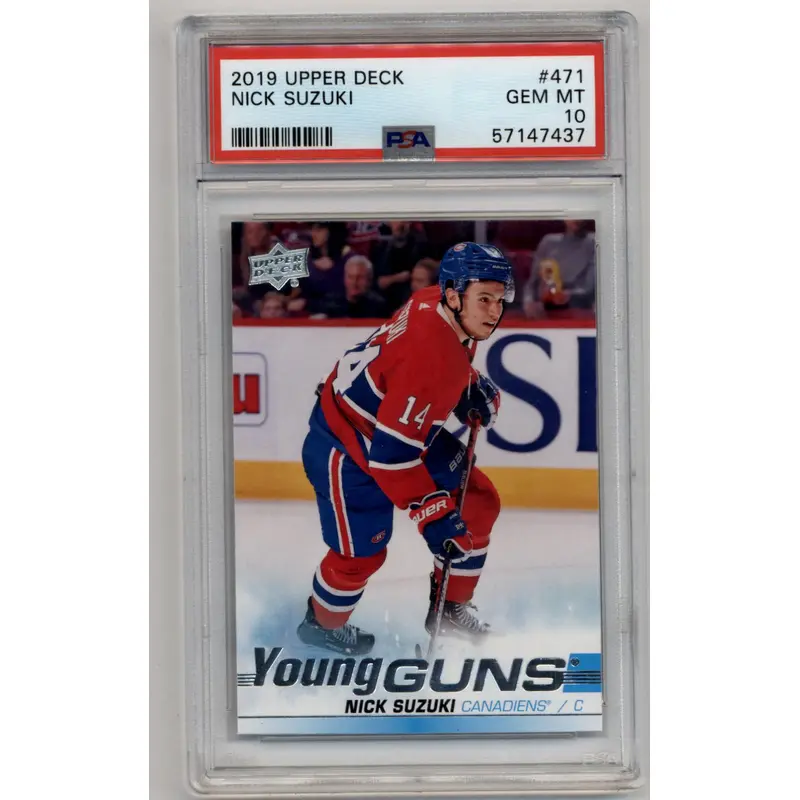 Nick Suzuki 2019-20 Upper Deck Young Gun #471 PSA 10 Gem Mint 7437