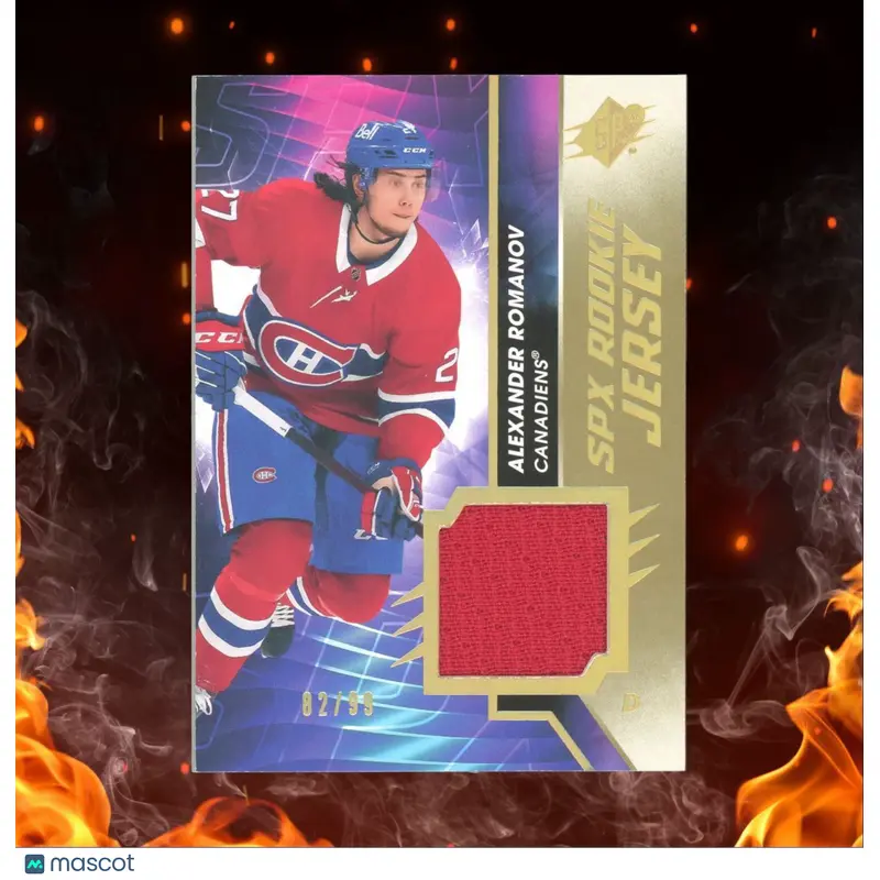 2020-21 Upper Deck SPx Alexander Romanov Jersey Gold Spectrum Rookie 82/99