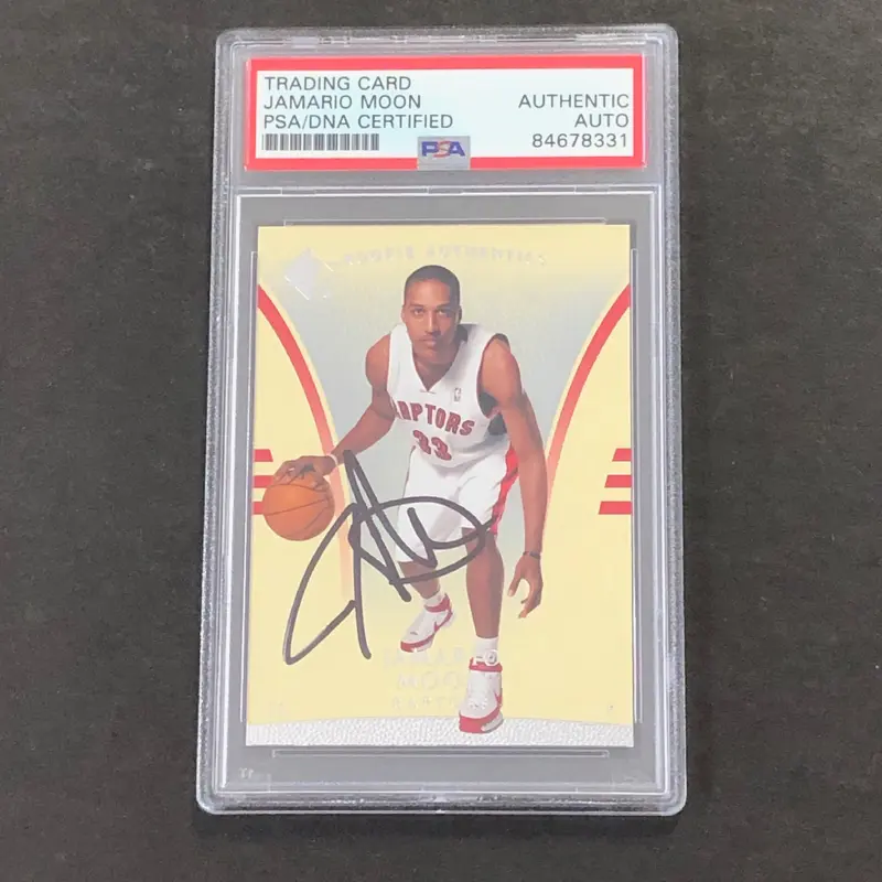 2007-08 Rookie Authentic #106 Jamario Moon Signed Card AUTO PSA Slabbed Raptors