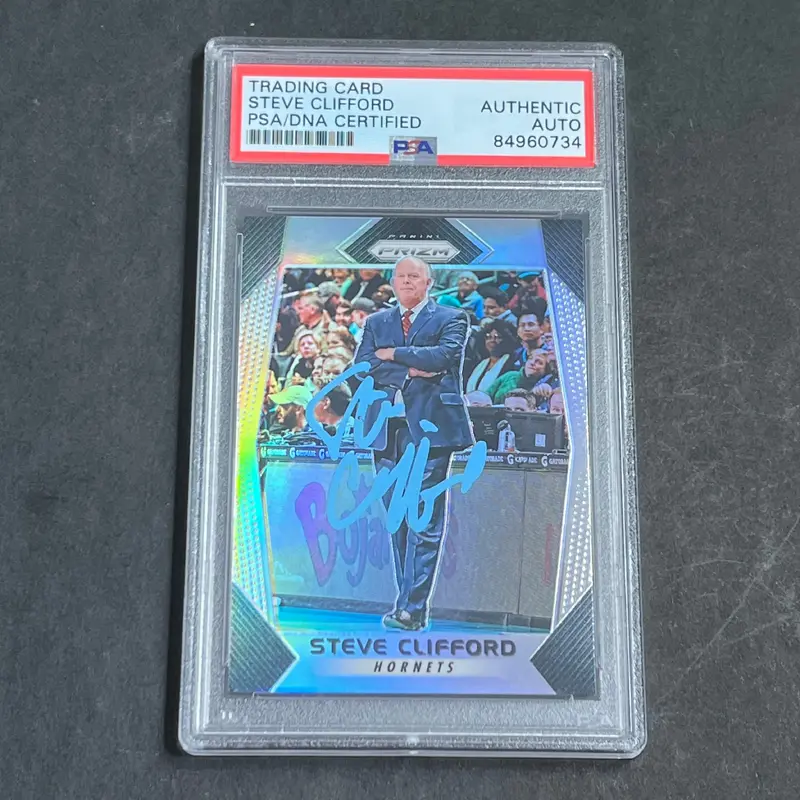 2017-18 Panini Prizim #240 Steve Clifford Signed Card PSA AUTO 10 Slabbed Hornets