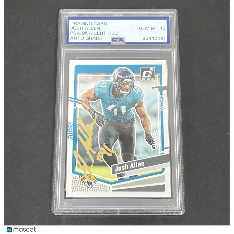 2023 Donruss Football #137 Josh Allen signed card PSA Auto 10 Jaguars