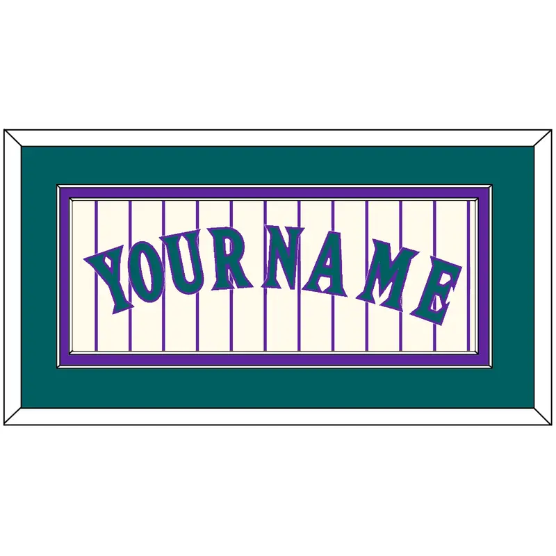 Arizona Name - Home Off-White Pinstripes (2001-2006) - Double Mat 4