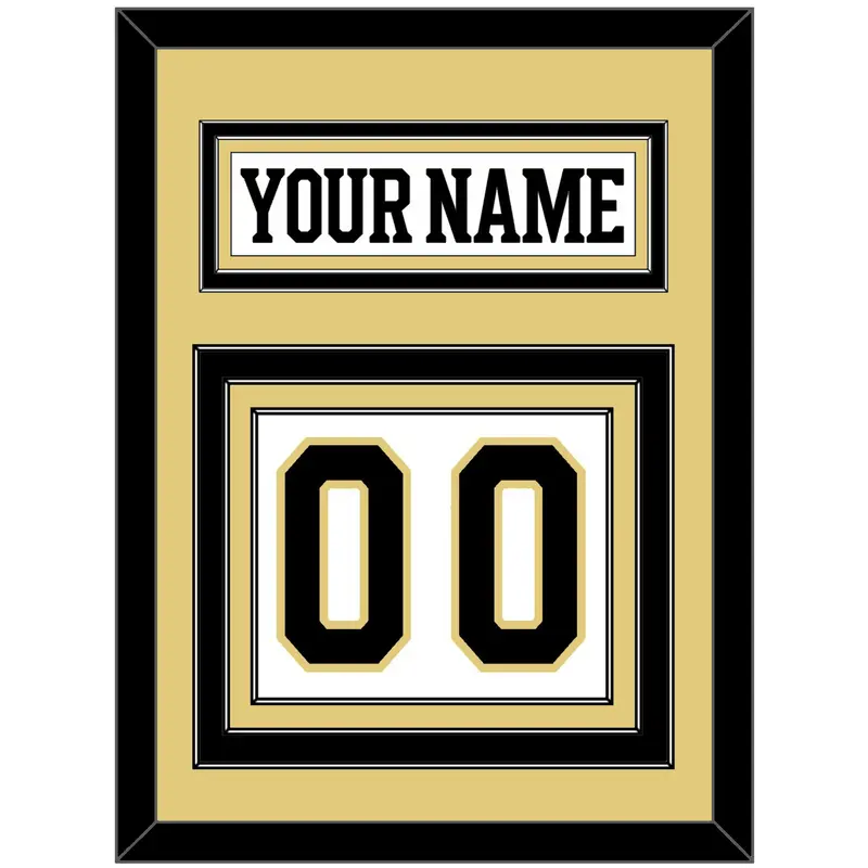 Boston Nameplate & Number (Back) - Centennial Road White - Triple Mat 3