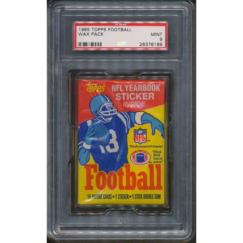 1985 Topps Football Unopened Wax Pack PSA 9 (Red Wrapper)