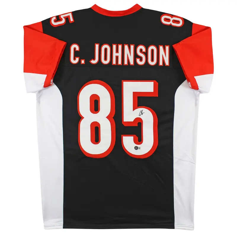 Chad Johnson Authentic Signed Black Pro Style Jersey BAS Witnessed 2