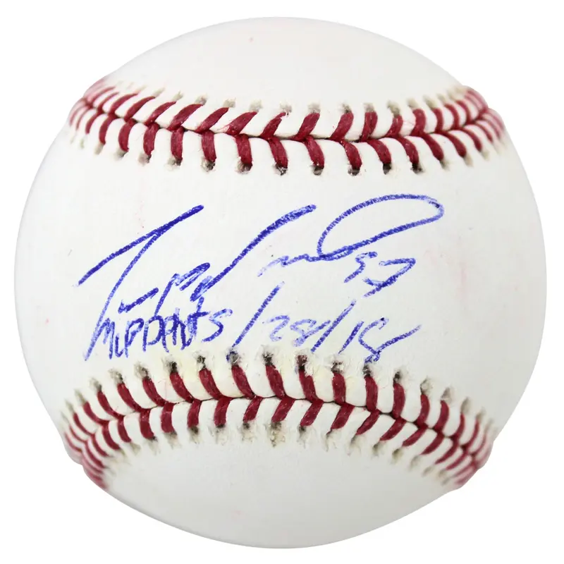 Giants Dereck Rodrguez "MLB Debut 5/28/18" Signed Oml Baseball BAS #H14625