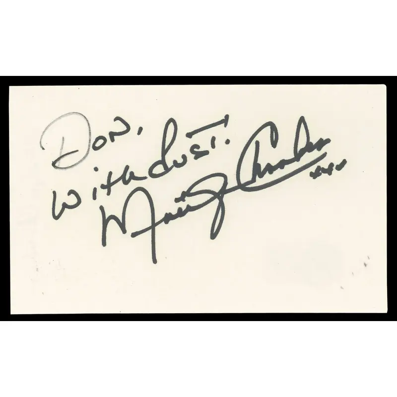 Marilyn Chambers Rabid Authentic Signed 3x5 Index Card Autographed BAS #BN06552