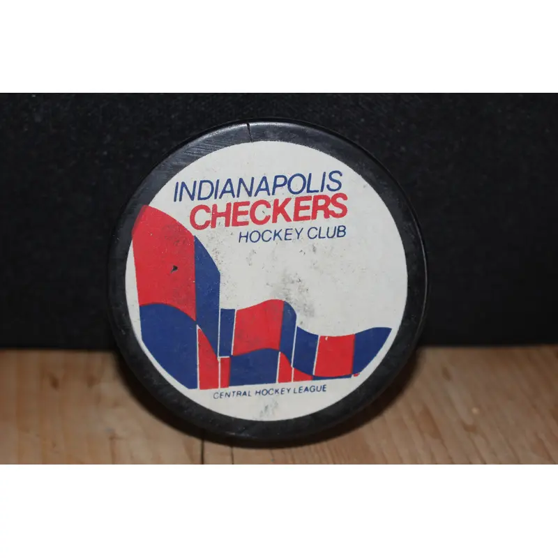 Indianapolis Checkers Hockey 1980's SGA Marathon Puck