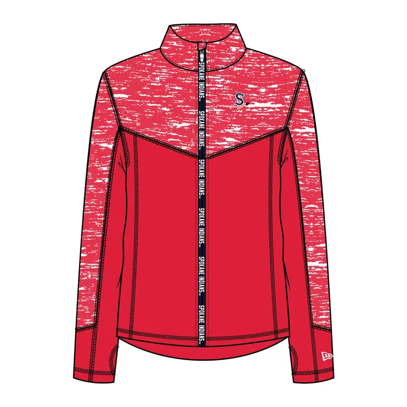 Spokane Indians Ladies New Era Red Full Zip Athletic Jacket