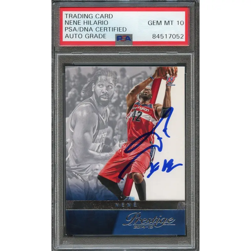 2014-15 Panini Prestige #167 Nene Signed AUTO 10 PSA Slabbed Wizards