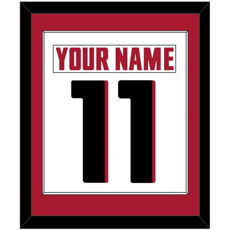 Atlanta Nameplate & Number (Back) Combined - Road White - Single Mat 1