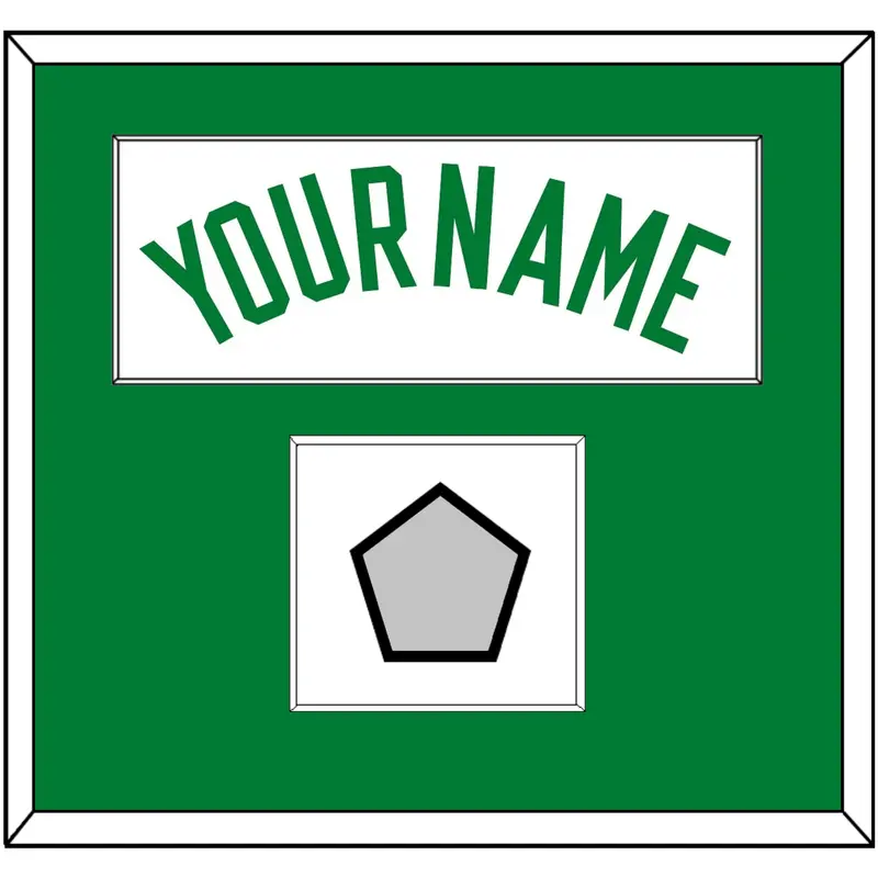 Boston Name & Trophy Patch - Home White (1972-2018) - Single Mat 1