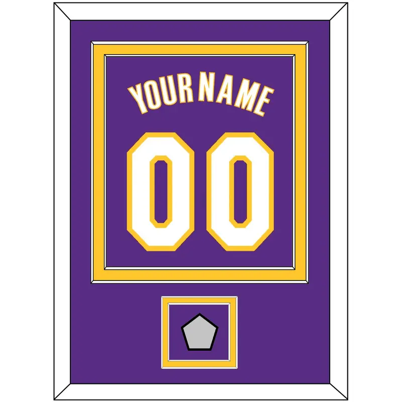 Los Angeles Name & Number With Champions Patch - Road Purple (1999-2004) - Double Mat 2