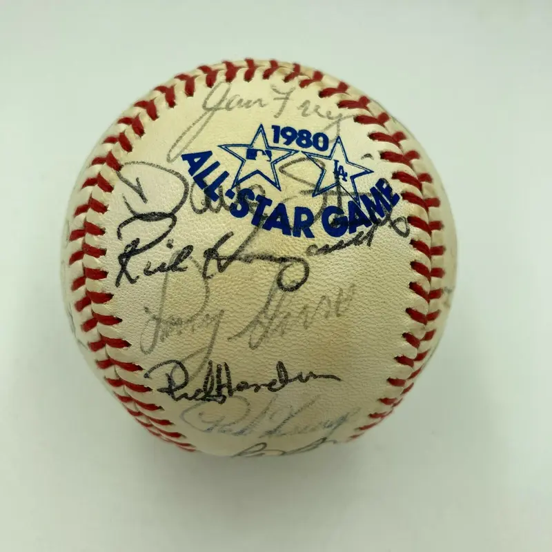 1980 All Star Game Team Signed A.S. Baseball George Brett Carlton Fisk JSA COA