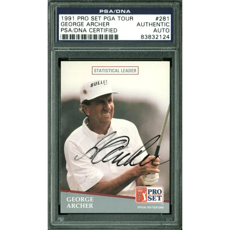 George Archer Authentic Signed Card 1991 Pro Set PGA Tour #281 PSA/DNA Slabbed
