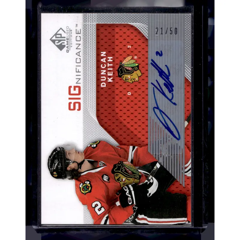 2007-08 Upper Deck SP Game Used Edition - SIGnificance - Duncan Keith #S-DK /50