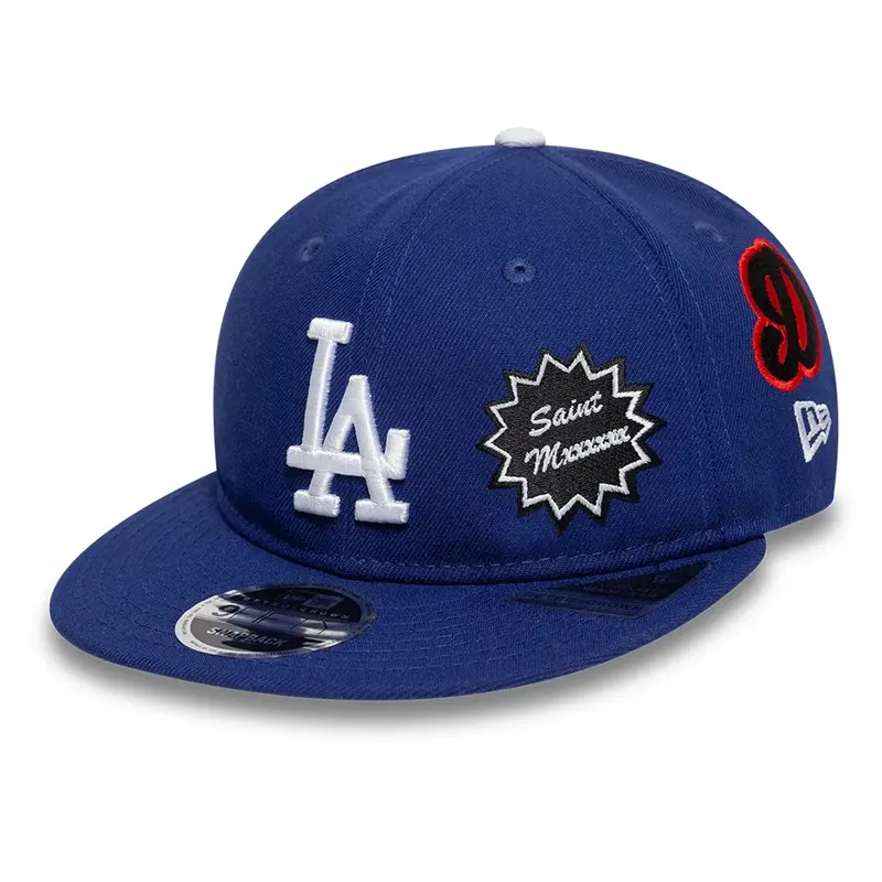 LA Dodgers MLB X Saint Mxxxxxx Dark Blue Retro Crown 9FIFTY Snapback Adjustable Cap