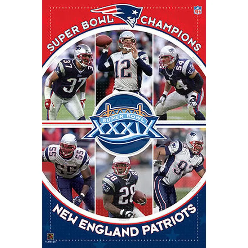 New England Patriots Super Bowl Champions XXXIX (2005) Commemorative Poster - Costacos