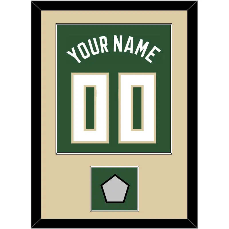 Milwaukee Name & Number With Finals Patch - Green Icon - Single Mat 3