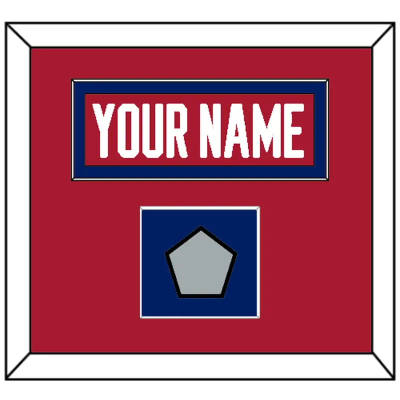 Montreal Nameplate & Stanley Cup Champions Patch - Road Red (1984-1997) - Single Mat 2