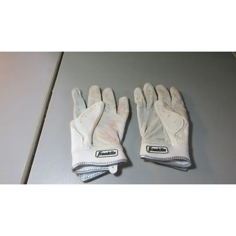 Used FRANKLIN 1 Size Fits All White Batting Gloves
