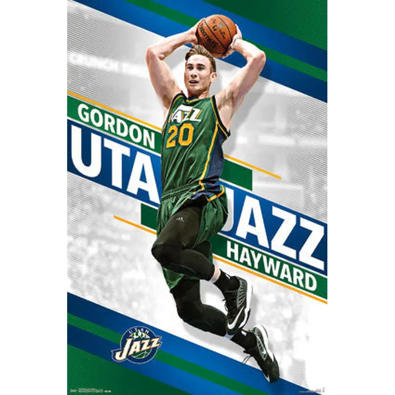 Gordon Hayward "PowerSlam" Utah Jazz NBA Basketball Wall Poster - Trends 2016