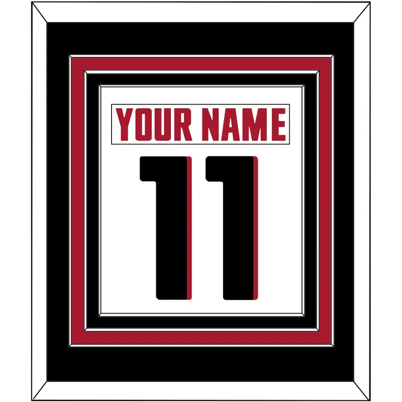 Atlanta Nameplate & Number (Back) Combined - Road White - Triple Mat 3