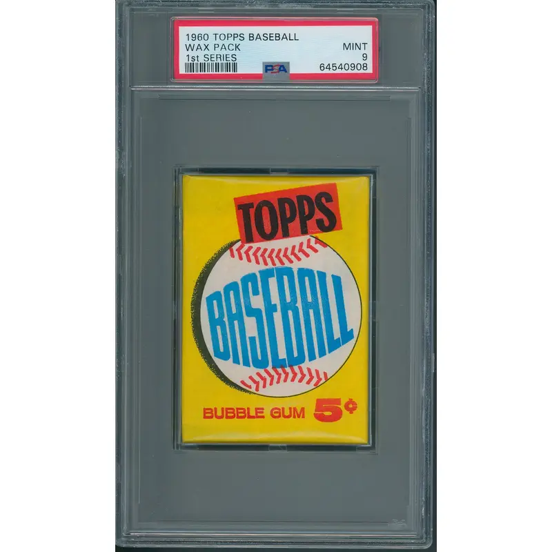 1960 Topps Baseball Unopened 1st Series Wax Pack PSA 9 *0908