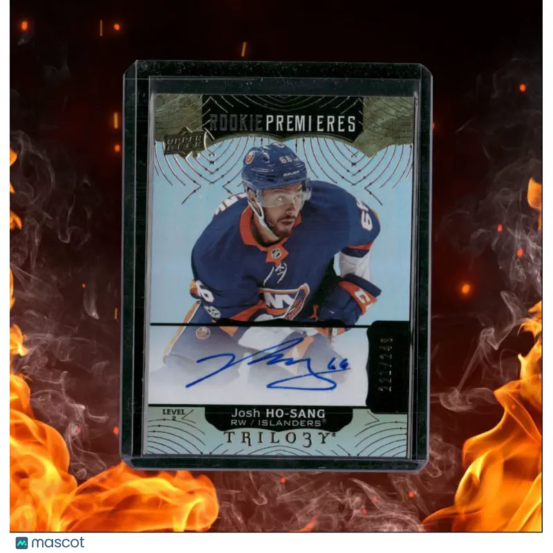 2017-18 Upper Deck Trilogy Josh Ho-Sang Premieres Level 2 Rookie Auto 222/249