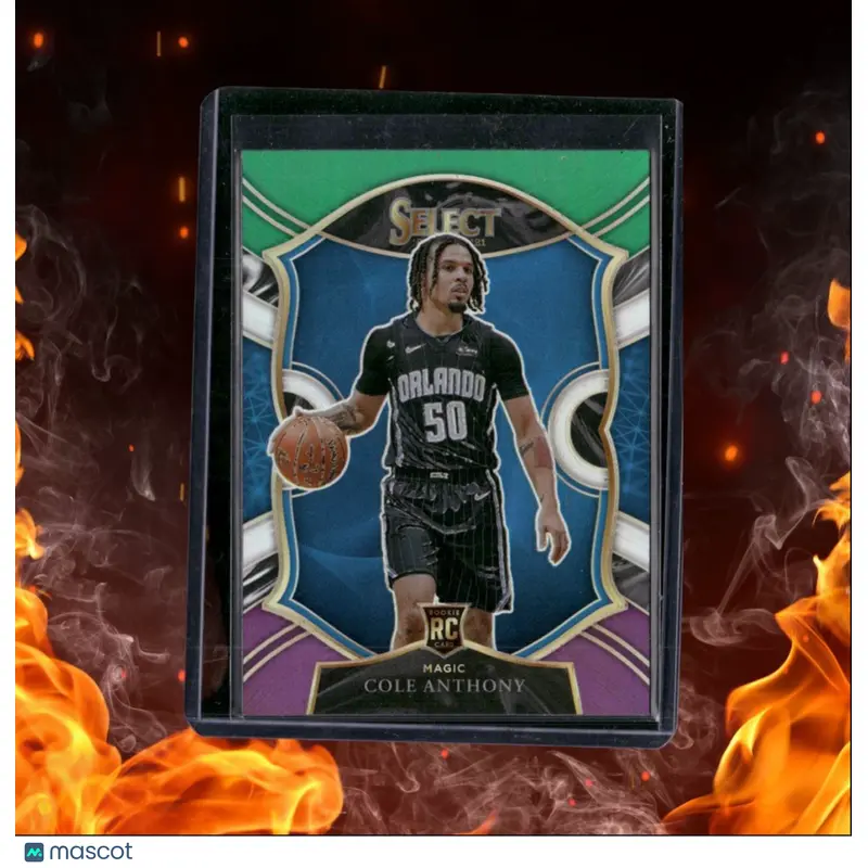 2021-22 Panini Select Cole Anthony Green White Purple Prizm Rookie #75