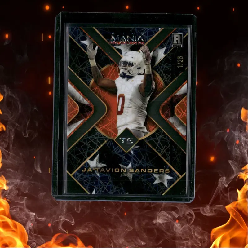 2024 Wild Card Auto Mania American FB Ja-tavion Sanders Holo-Lux Rookie 1/25