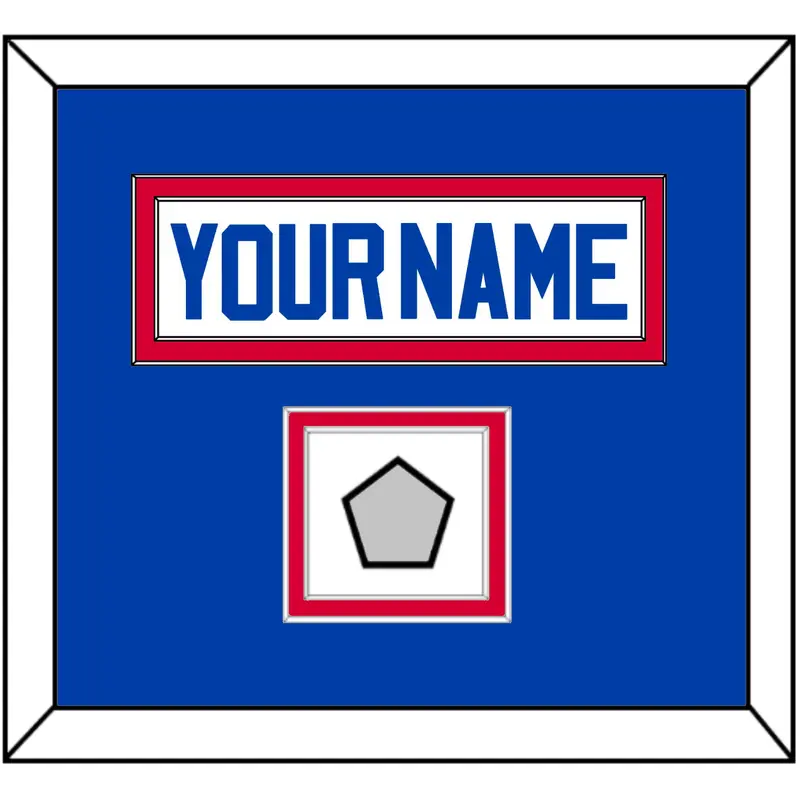Detroit Name & 2X Champions Patch - Home White (1983-1996) - Double Mat 2