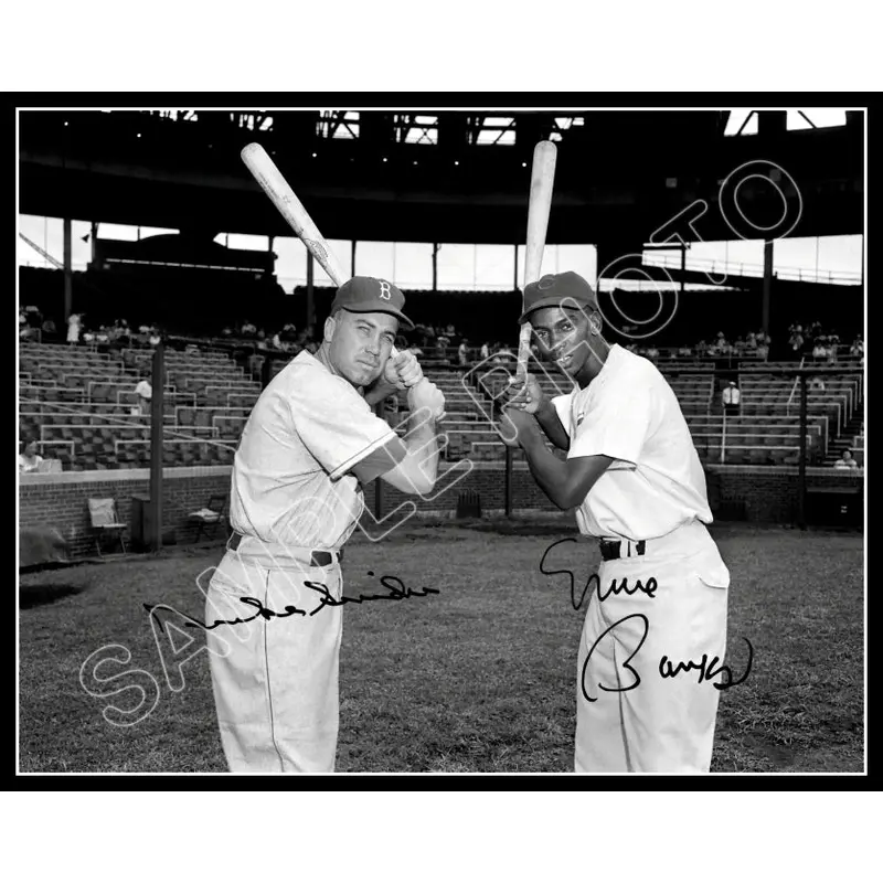 Ernie Banks Duke Snider 8X10 Photo - Autographed Cubs Dodgers - 895