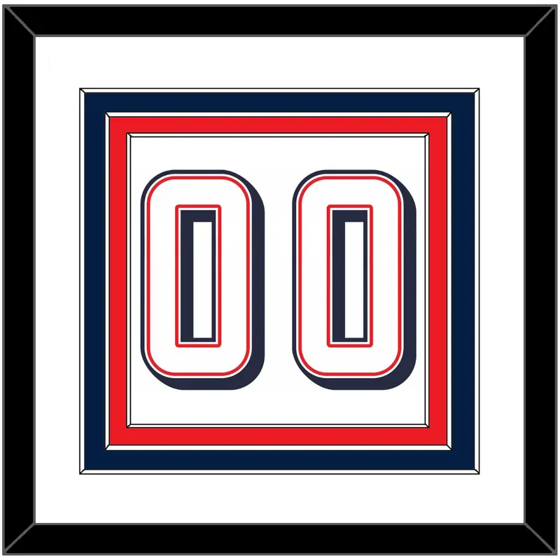 United States Mens Basketball Number - 2024 Olympics Home White - Triple Mat 1