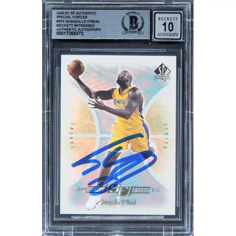 Lakers Shaquille O'Neal Signed 2000 ASF #SF4 Card Auto Graded GM 10! BAS Slabbed