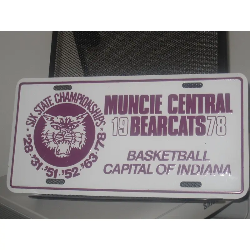 1978 Muncie Central High School Indiana Basketball State Championship License Plate