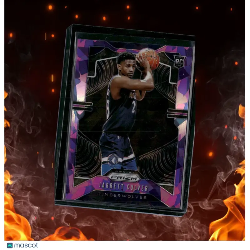 2019-20 Panini Prizm Jarrett Culver Purple Cracked Ice Prizm Rookie 123/149 #252