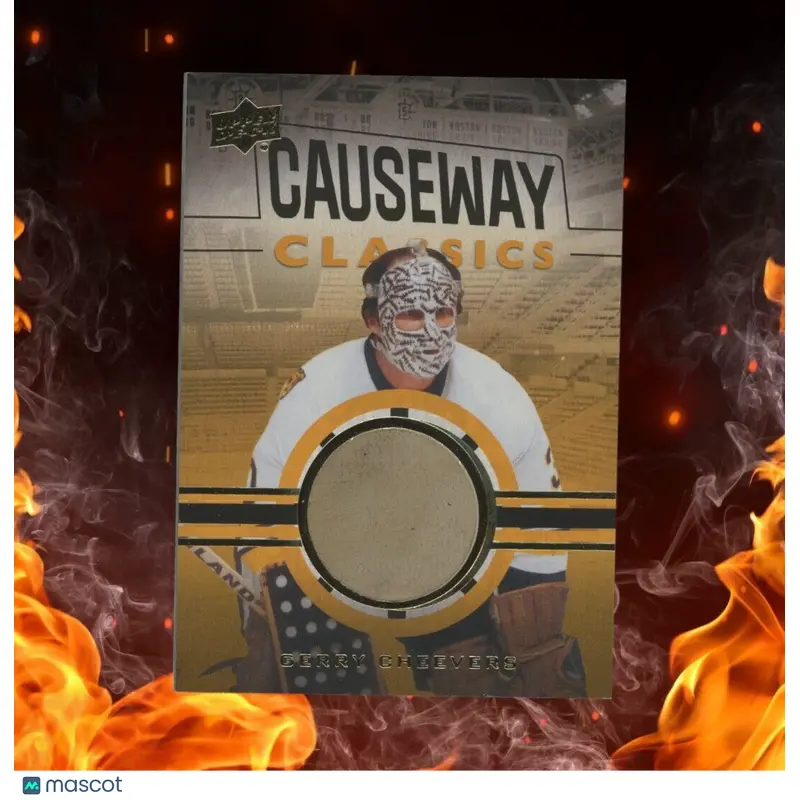 2023-24 Boston Bruins Centennial GERRY CHEEVERS Pad Relic /49 Causeway Classics