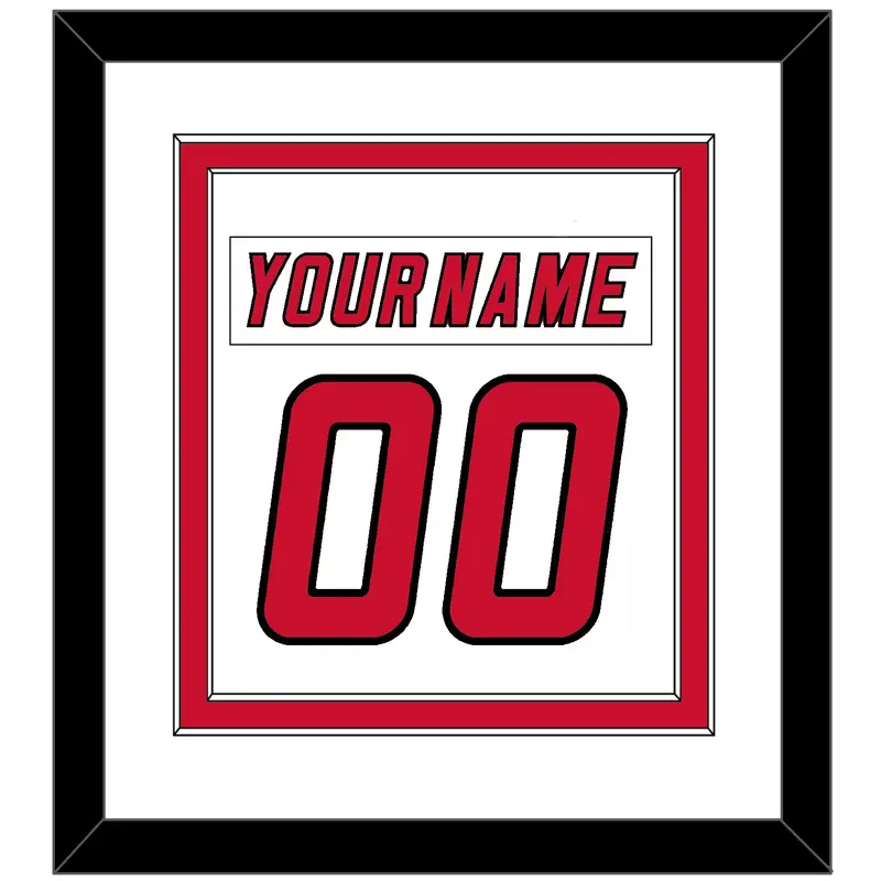 Carolina Nameplate & Number (Back) Combined - Road White (2007-2013) - Double Mat 1